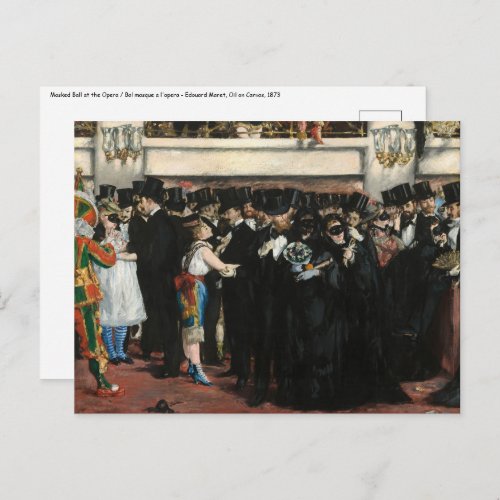 Edouard Manet _ Masked Ball at the Opera Postcard