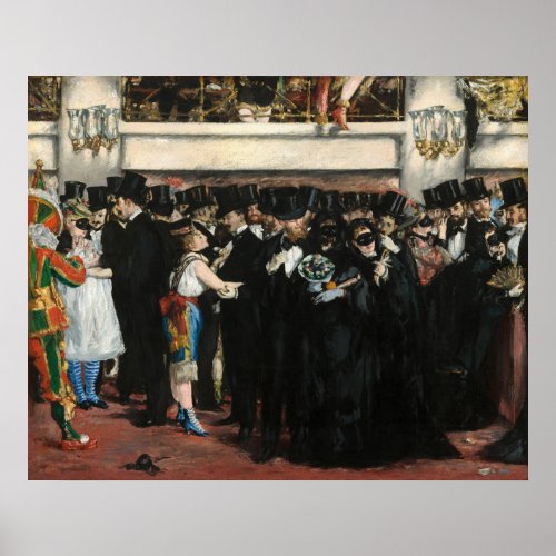 Edouard Manet _ Masked Ball at the Opera Poster