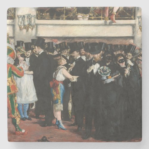 Edouard Manet _ Masked Ball at the Opera Stone Coaster