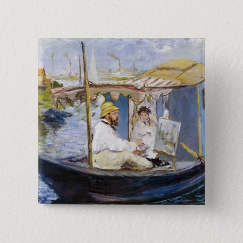Edouard Manet _ Monet in his Studio Boat Button