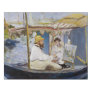 Edouard Manet - Monet in his Studio Boat  Faux Canvas Print