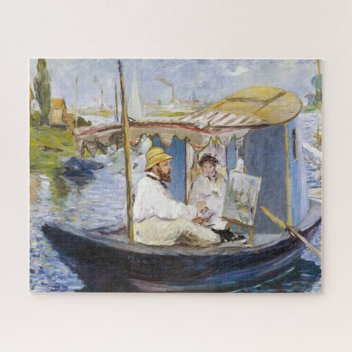 Edouard Manet _ Monet in his Studio Boat Jigsaw Puzzle