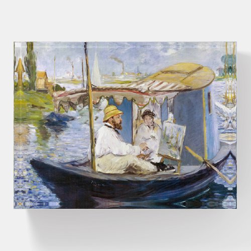 Edouard Manet _ Monet in his Studio Boat Paperweight
