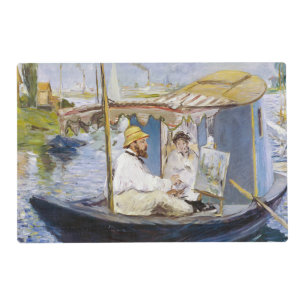 Edouard Manet - Monet in his Studio Boat Placemat
