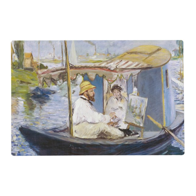 Edouard Manet - Monet in his Studio Boat Placemat (Front)