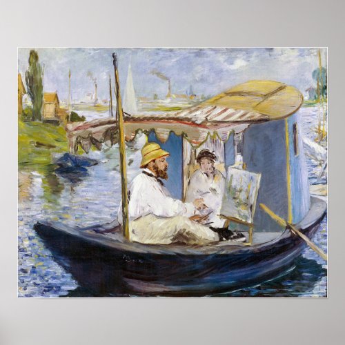 Edouard Manet _ Monet in his Studio Boat Poster