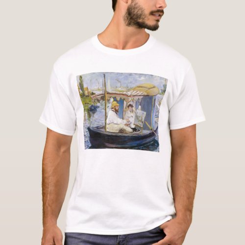 Edouard Manet _ Monet in his Studio Boat T_Shirt