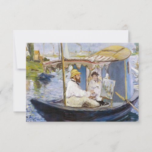 Edouard Manet _ Monet in his Studio Boat Thank You Card