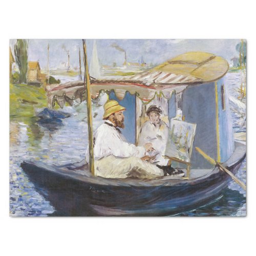 Edouard Manet _ Monet in his Studio Boat Tissue Paper