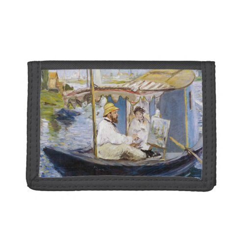 Edouard Manet _ Monet in his Studio Boat Trifold Wallet