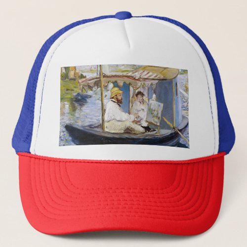 Edouard Manet _ Monet in his Studio Boat Trucker Hat