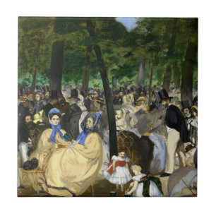 Edouard Manet - Music in the Tuileries Gardens Ceramic Tile