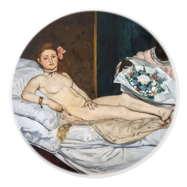 Edouard Manet - Olympia Ceramic Knob (Front)