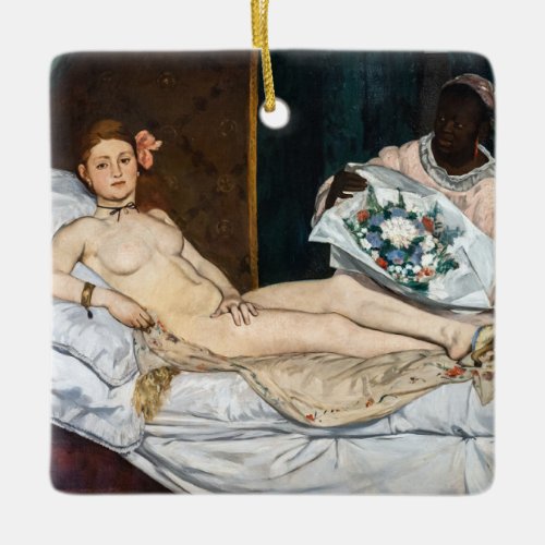 Edouard Manet _ Olympia Ceramic Ornament