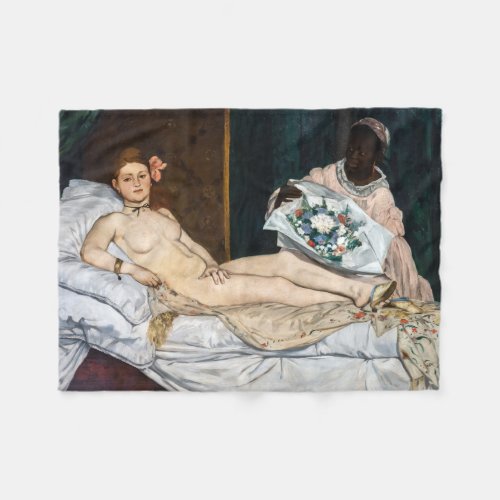 Edouard Manet _ Olympia Fleece Blanket