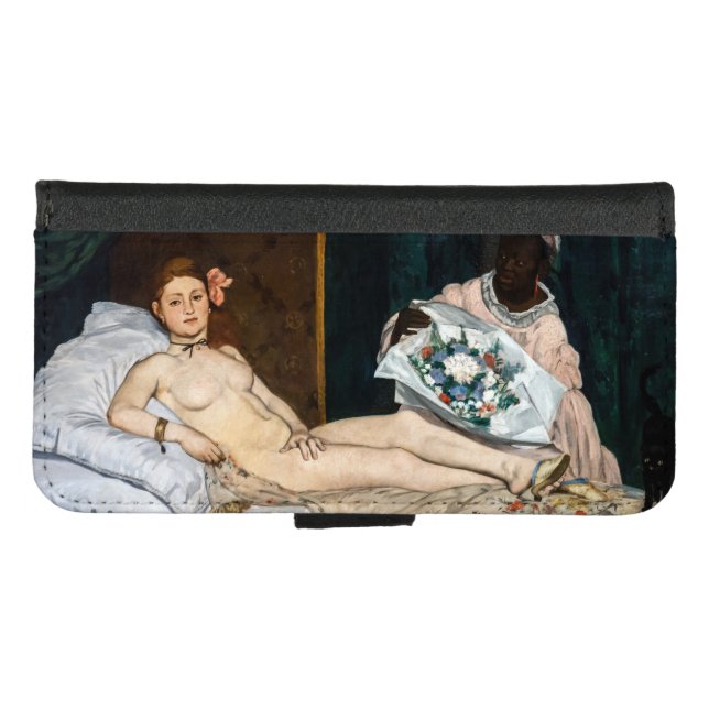 Edouard Manet - Olympia iPhone Wallet Case (Front (Horizontal))