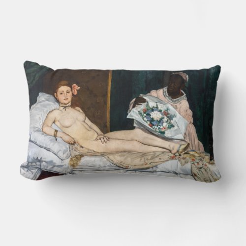 Edouard Manet _ Olympia Lumbar Pillow