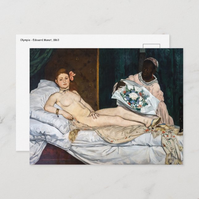 Edouard Manet - Olympia Postcard (Front/Back)