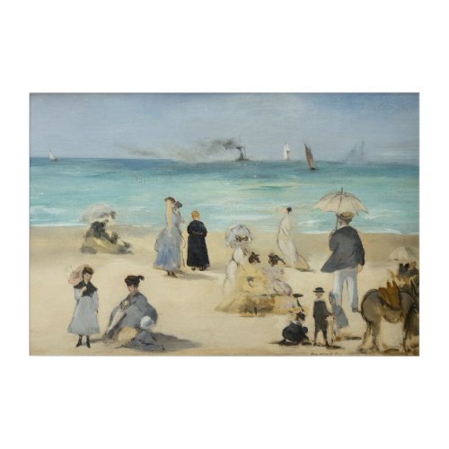 Edouard Manet _ On the Beach Boulogne_sur_Mer Acrylic Print