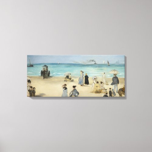 Edouard Manet _ On the Beach Boulogne_sur_Mer Canvas Print