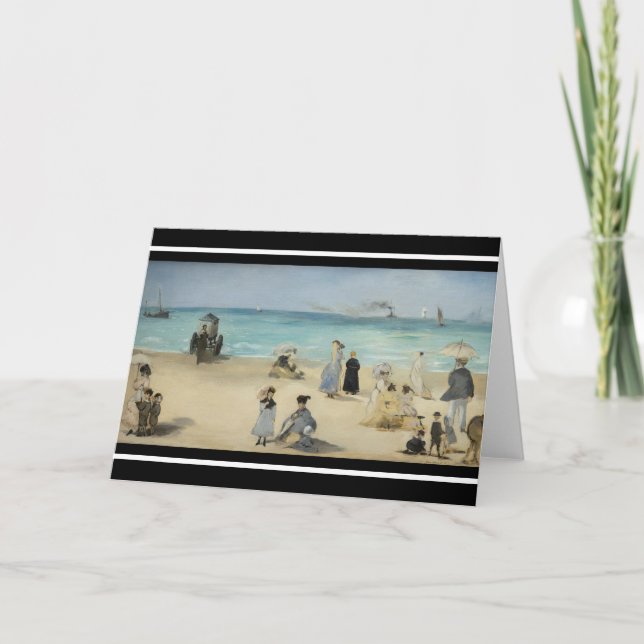 Edouard Manet - On the Beach, Boulogne-sur-Mer Card (Front)
