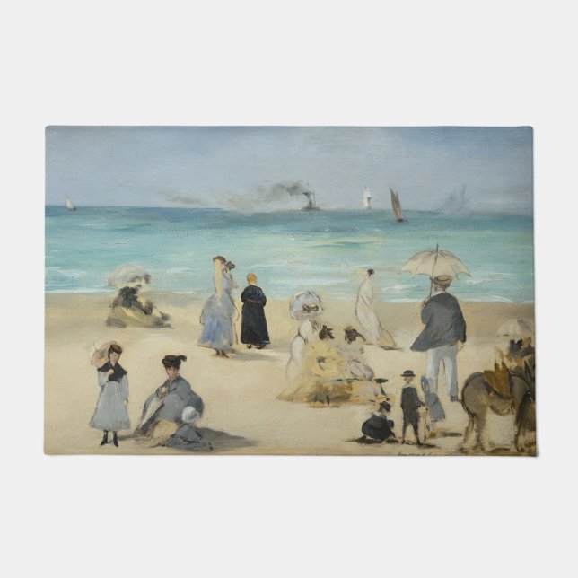 Edouard Manet - On the Beach, Boulogne-sur-Mer Doormat (Front)