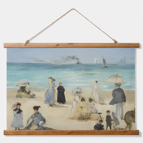 Edouard Manet _ On the Beach Boulogne_sur_Mer Hanging Tapestry