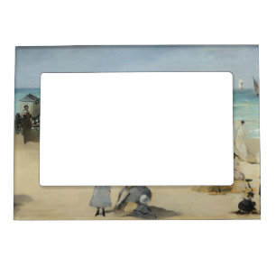 Edouard Manet - On the Beach, Boulogne-sur-Mer Magnetic Frame