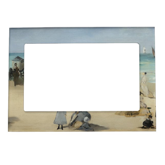 Edouard Manet - On the Beach, Boulogne-sur-Mer Magnetic Frame (Front)