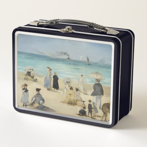 Edouard Manet _ On the Beach Boulogne_sur_Mer Metal Lunch Box