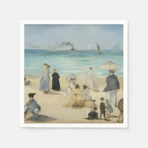 Edouard Manet - On the Beach, Boulogne-sur-Mer Napkins