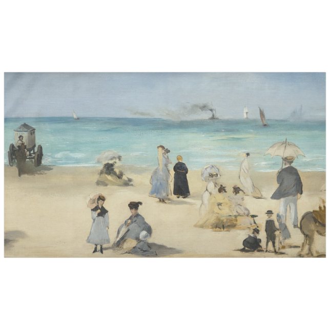 Edouard Manet - On the Beach, Boulogne-sur-Mer Tablecloth (Front (Horizontal))