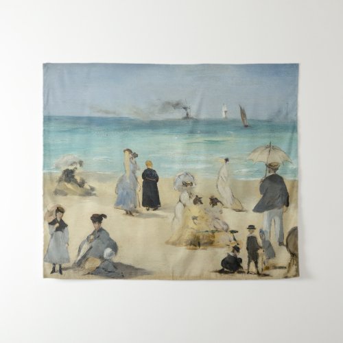 Edouard Manet _ On the Beach Boulogne_sur_Mer Tapestry
