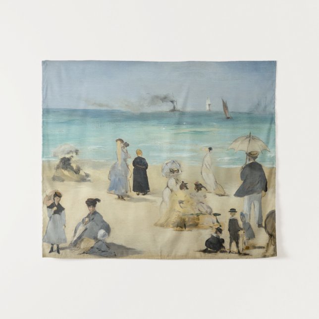 Edouard Manet - On the Beach, Boulogne-sur-Mer Tapestry (Front (Horizontal))
