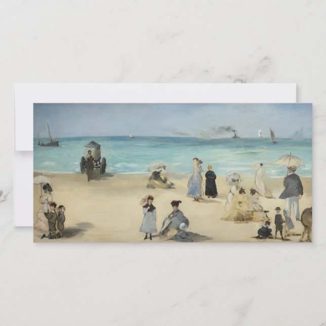 Edouard Manet - On the Beach, Boulogne-sur-Mer Thank You Card (Front)