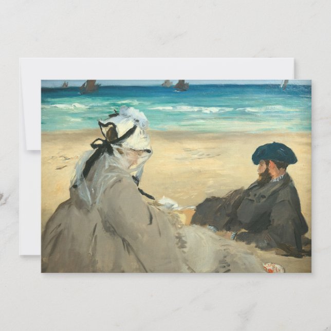 Edouard Manet - On the Beach Invitation (Front)