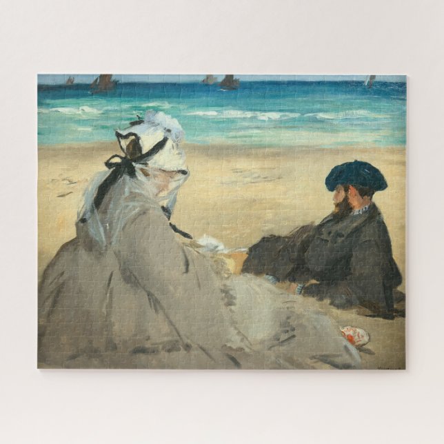 Edouard Manet - On the Beach Jigsaw Puzzle (Horizontal)
