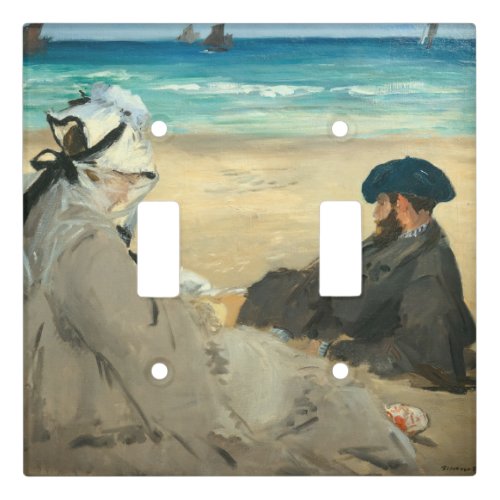 Edouard Manet _ On the Beach Light Switch Cover