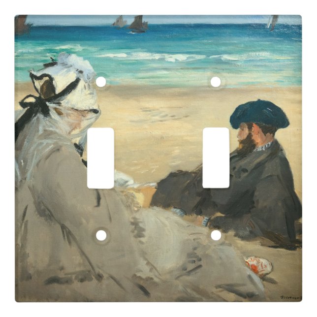 Edouard Manet - On the Beach Light Switch Cover (Front)