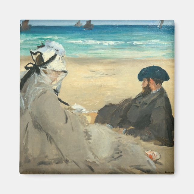 Edouard Manet - On the Beach Magnet (Front)