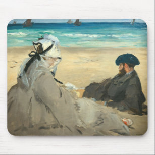 Edouard Manet - On the Beach Mouse Pad