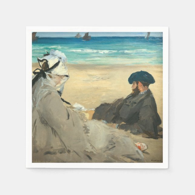 Edouard Manet - On the Beach Napkins (Front)