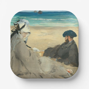 Edouard Manet - On the Beach Paper Plates