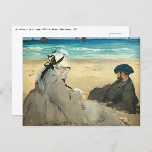 Edouard Manet _ On the Beach Postcard
