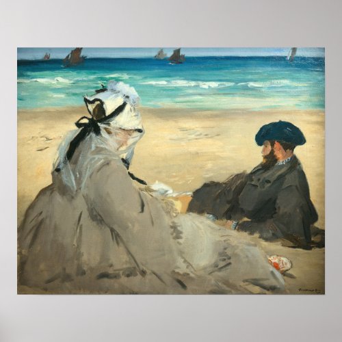 Edouard Manet _ On the Beach Poster