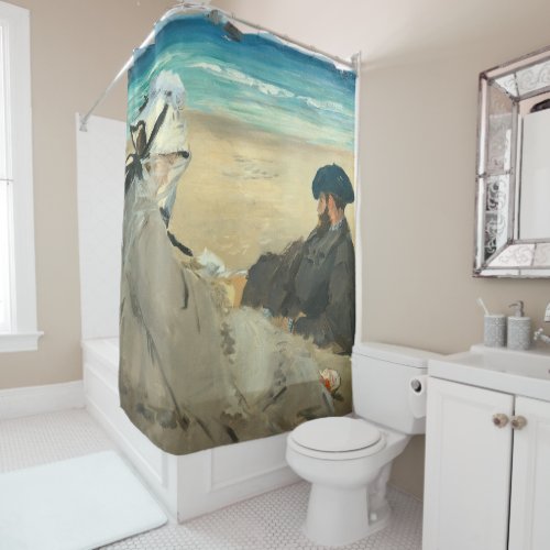 Edouard Manet _ On the Beach Shower Curtain