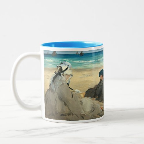 Edouard Manet _ On the Beach Two_Tone Coffee Mug