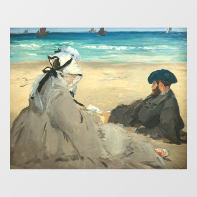 Edouard Manet - On the Beach Window Cling (Sheet)