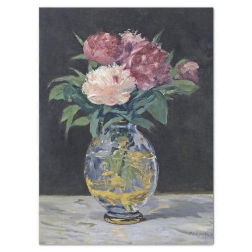 EDOUARD MANET PEONIES IN A GLASS VASE TISSUE PAPER