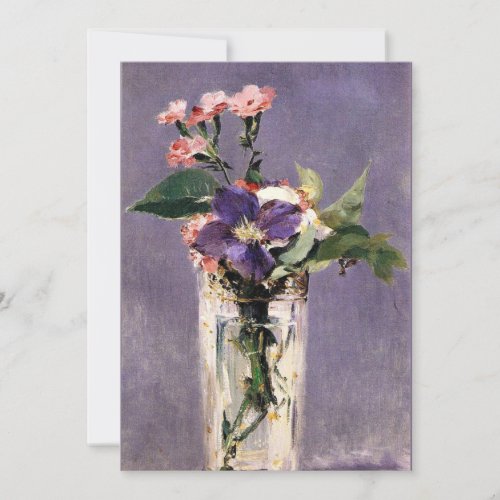 Edouard Manet _ Pinks and Clematis Card